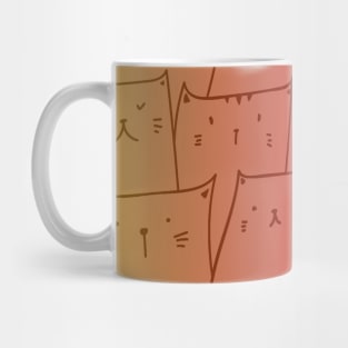 Gradient Ombre Cat Print Mug